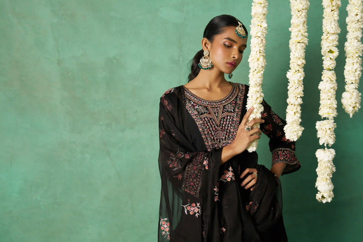 Designer Salwar Suit | Organza & Rayon with Multi-Thread Embroidery Festive Wear