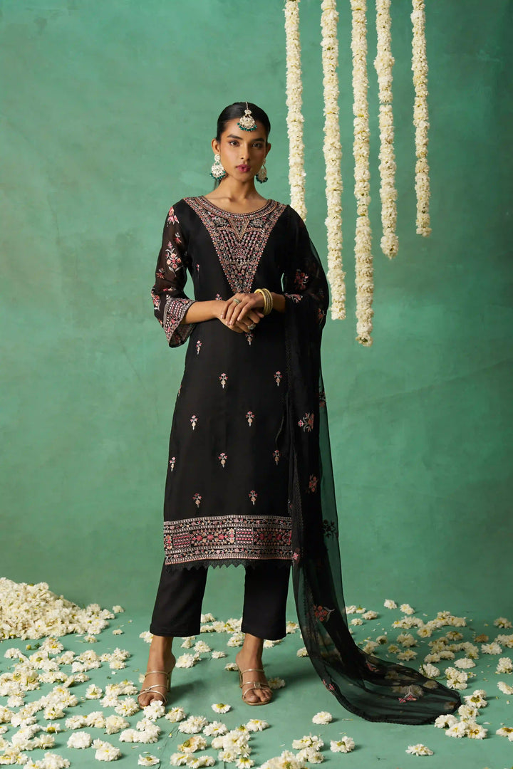 Designer Salwar Suit | Organza & Rayon with Multi-Thread Embroidery Festive Wear