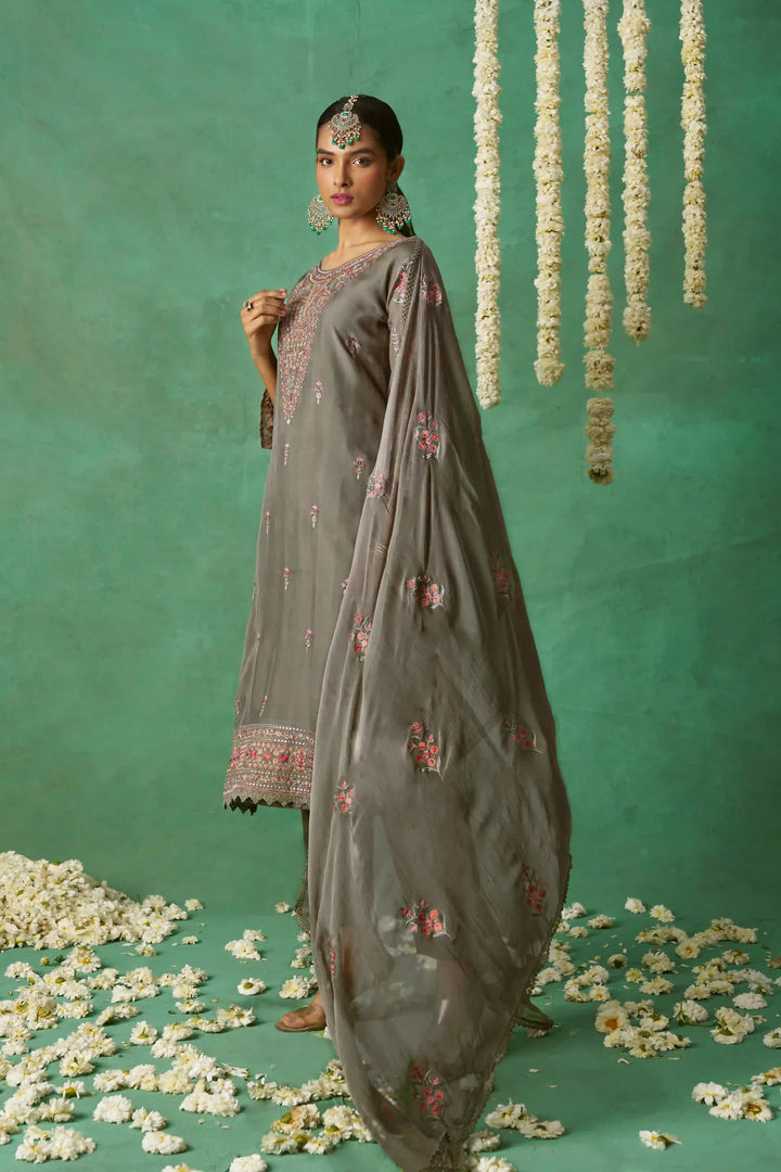 Designer Salwar Suit | Organza & Rayon with Multi-Thread Embroidery Festive Wear