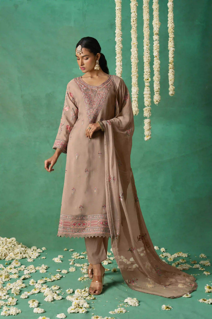Designer Salwar Suit | Organza & Rayon with Multi-Thread Embroidery Festive Wear