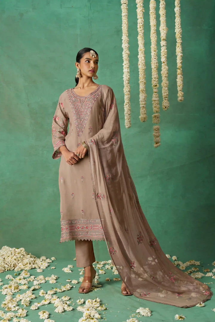 Designer Salwar Suit | Organza & Rayon with Multi-Thread Embroidery Festive Wear