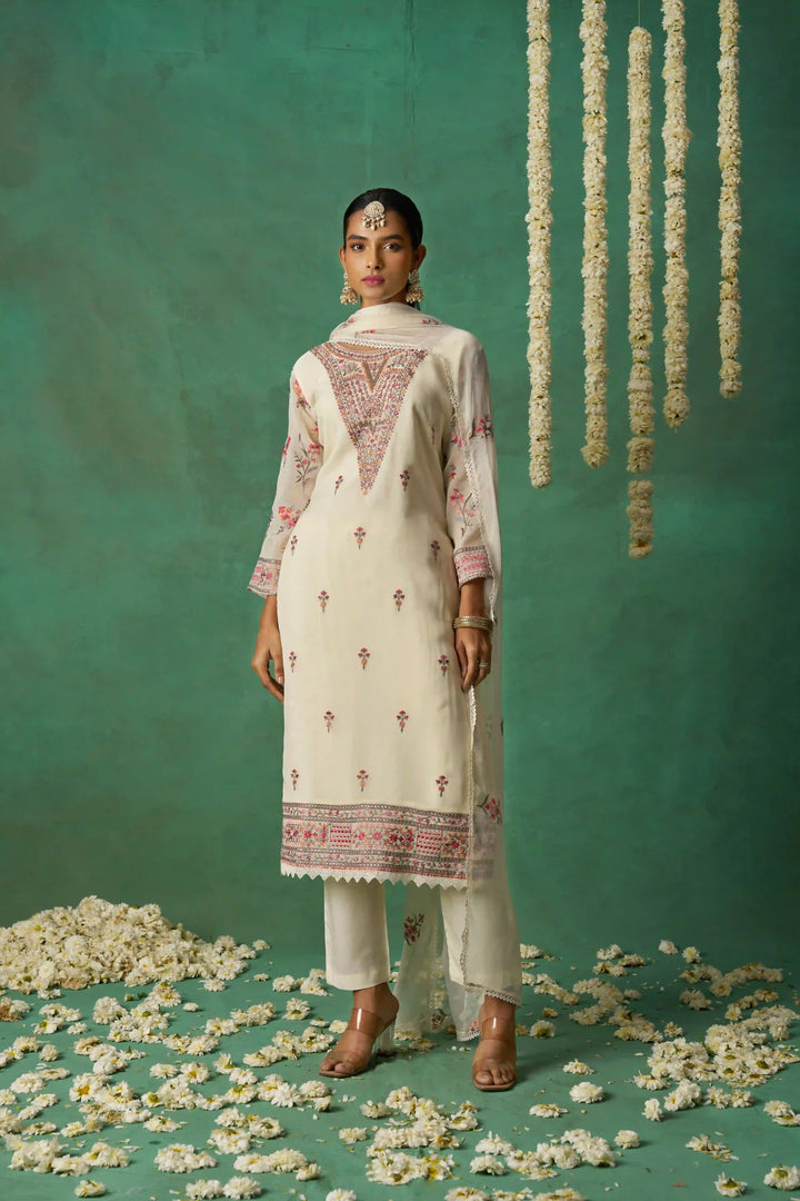 Designer Salwar Suit | Organza & Rayon with Multi-Thread Embroidery Festive Wear