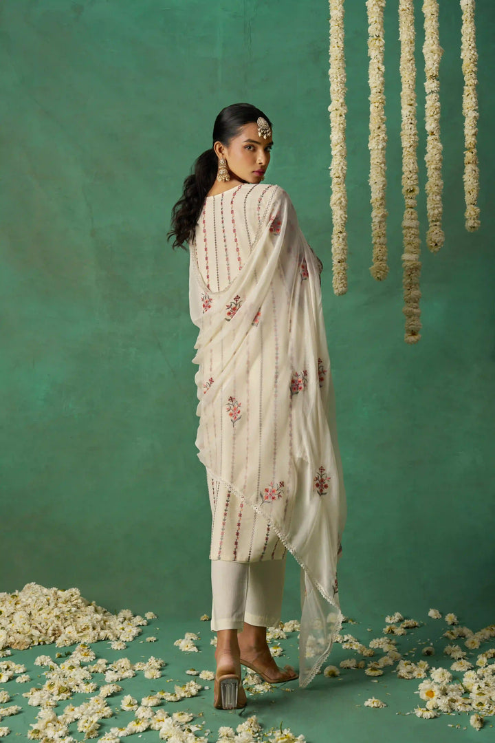 Designer Salwar Suit | Organza & Rayon with Multi-Thread Embroidery Festive Wear
