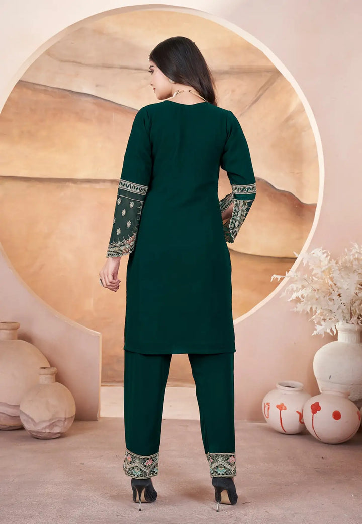 Elegant Georgette Salwar Kameez | Designer Embroidery & Swarovski Work