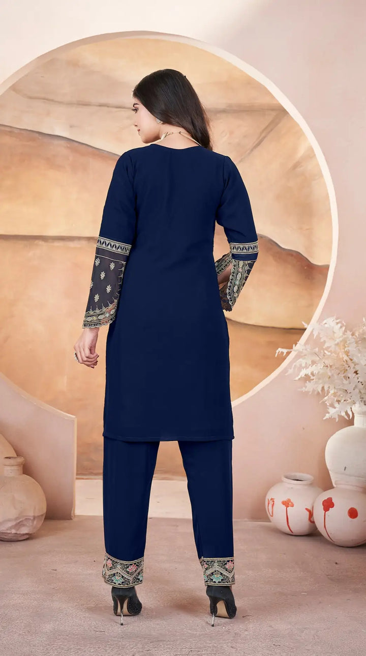 Elegant Georgette Salwar Kameez | Designer Embroidery & Swarovski Work