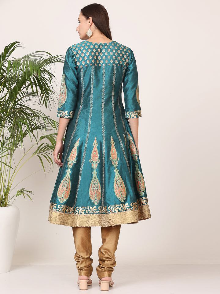 Gorgeous Orange Salwar Suit | Silk top bottom with Chanderi   dupatta