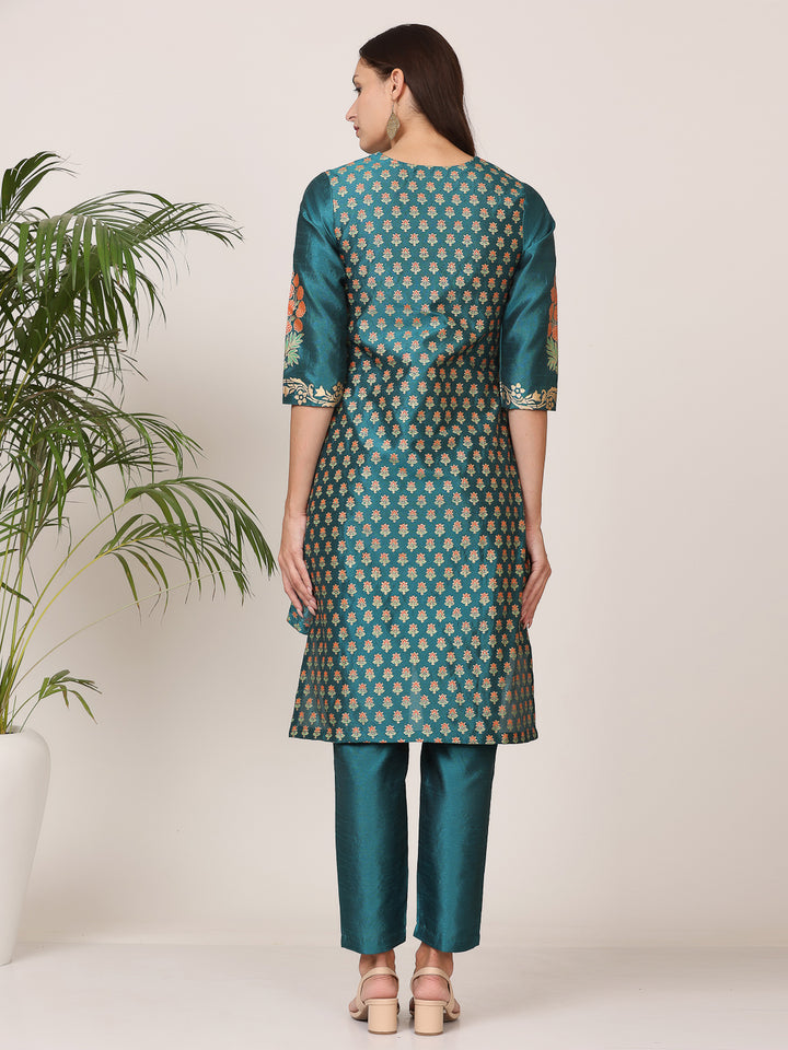 Stunning Orange Salwar Suit | Silk top bottom with Chanderi   dupatta