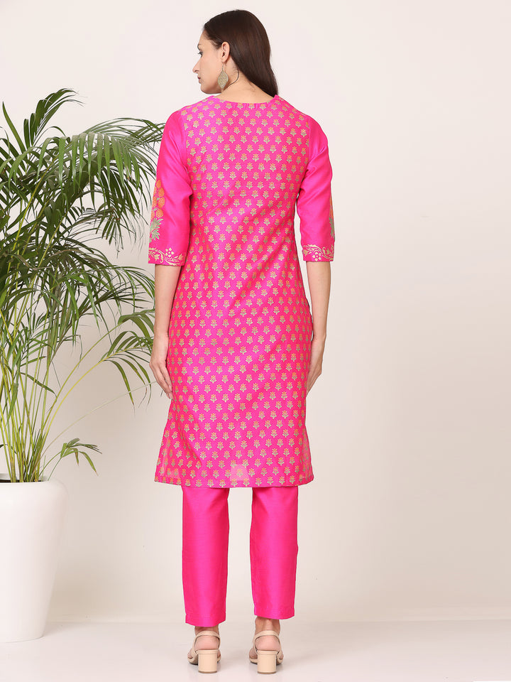 Stunning Orange Salwar Suit | Silk top bottom with Chanderi   dupatta