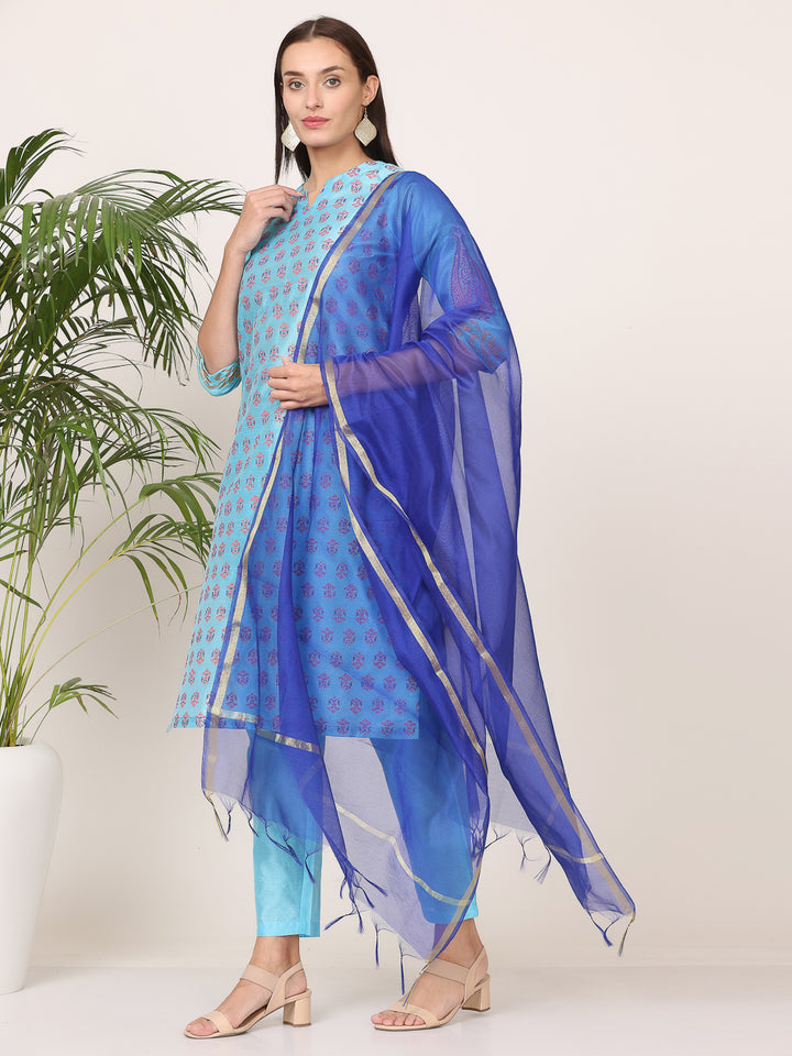 Stunning Orange Salwar Suit | Silk top bottom with Chanderi   dupatta