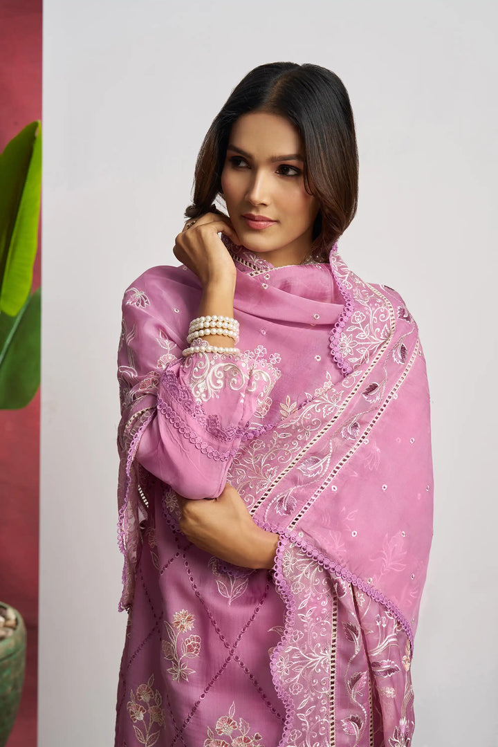 Elegant Organza Suit with Heavy Embroidery | Perfect for Festive Occasions