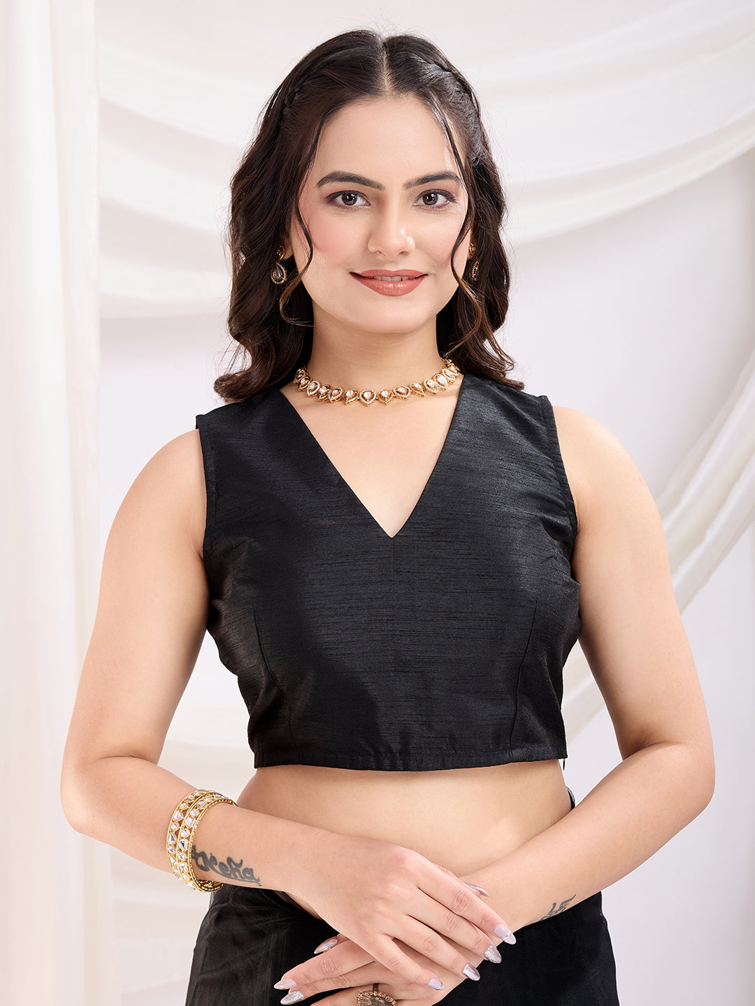 Soft Net Party Wear Saree | Designer Thread Embroidery Work with Mono Banglori Blouse