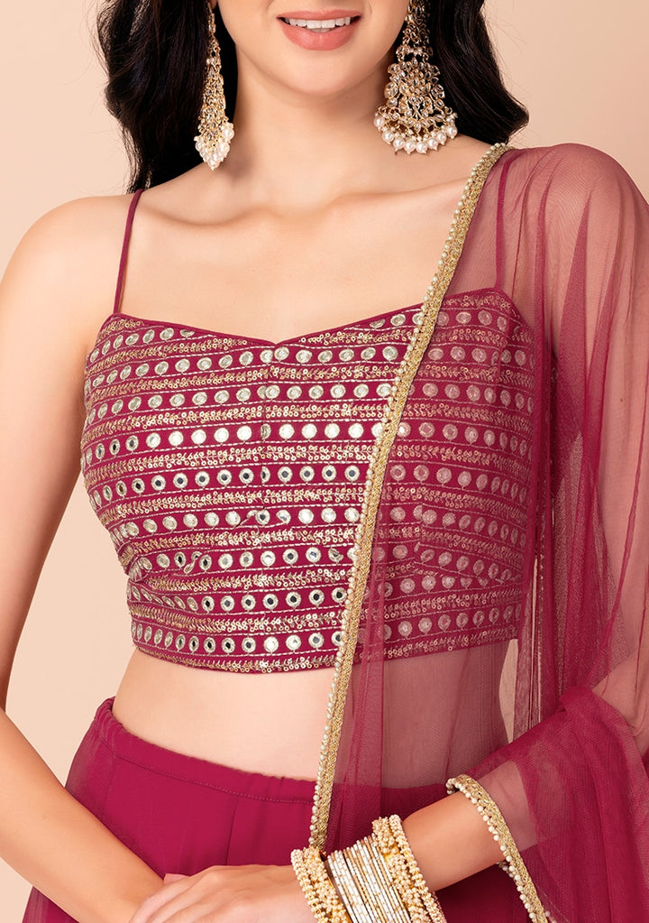 Stunning Dark Green Lehenga Choli | Georgette choli lehenga with dupatta