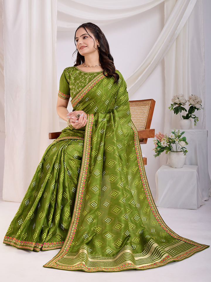 Opulent Grand Vichitra Silk  Saree | A Must-Have for Exclusive Festive Wardrobes