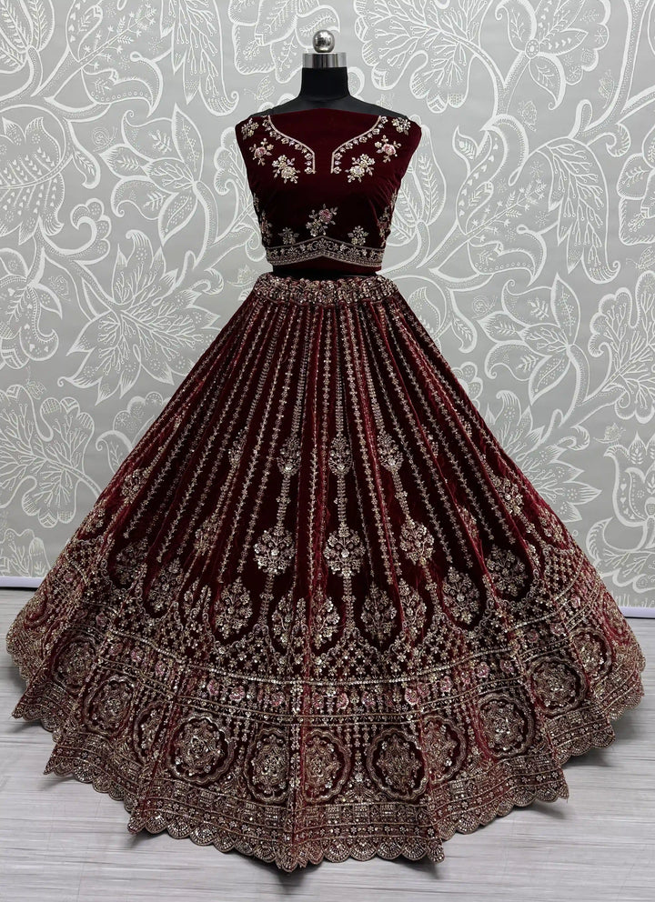 Sophisticated Formal Velvet Lehenga Choli | Inspired by Timeless Traditions and Modern Fashion Trends