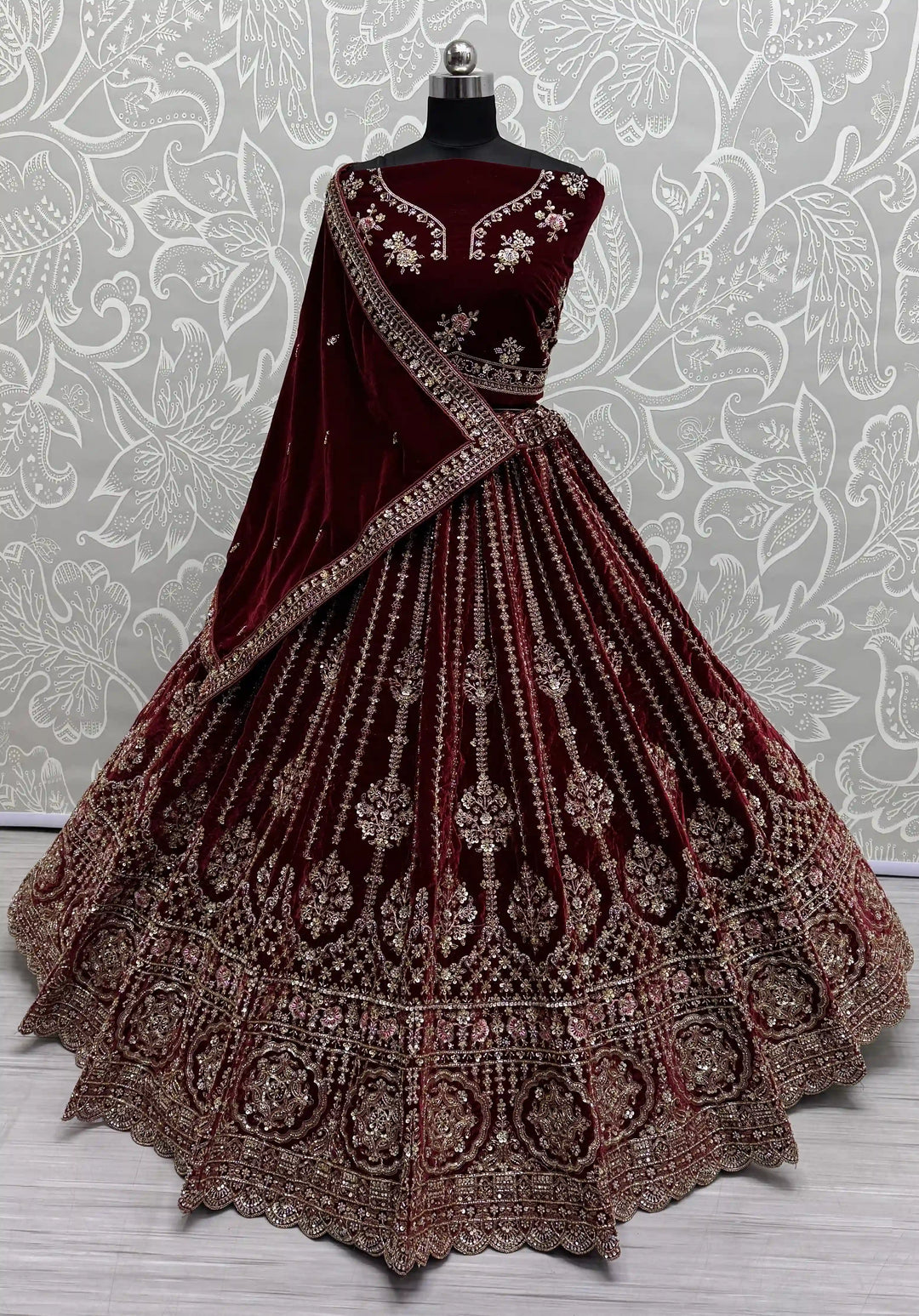 Sophisticated Formal Velvet Lehenga Choli | Inspired by Timeless Traditions and Modern Fashion Trends