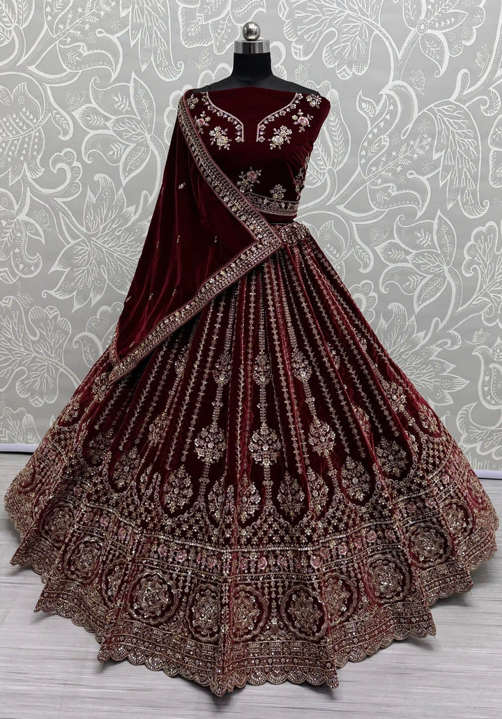 Sophisticated Formal Velvet Lehenga Choli | Inspired by Timeless Traditions and Modern Fashion Trends