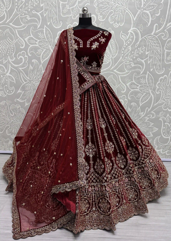 Sophisticated Formal Velvet Lehenga Choli | Inspired by Timeless Traditions and Modern Fashion Trends