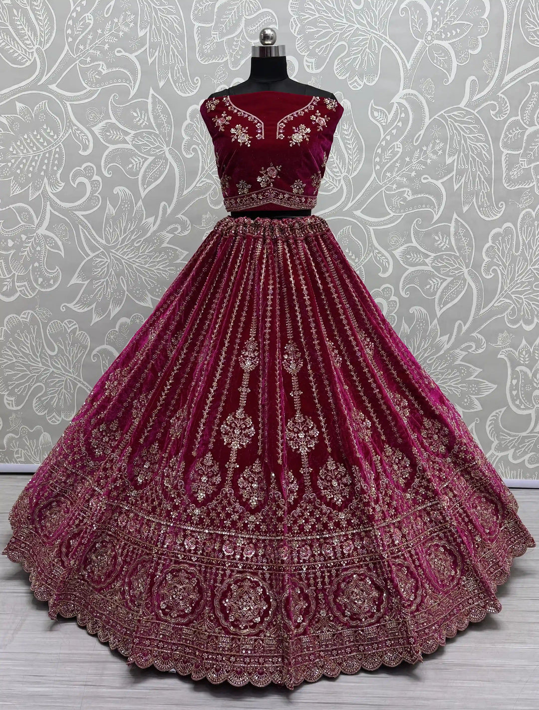 Sophisticated Formal Velvet Lehenga Choli | Inspired by Timeless Traditions and Modern Fashion Trends