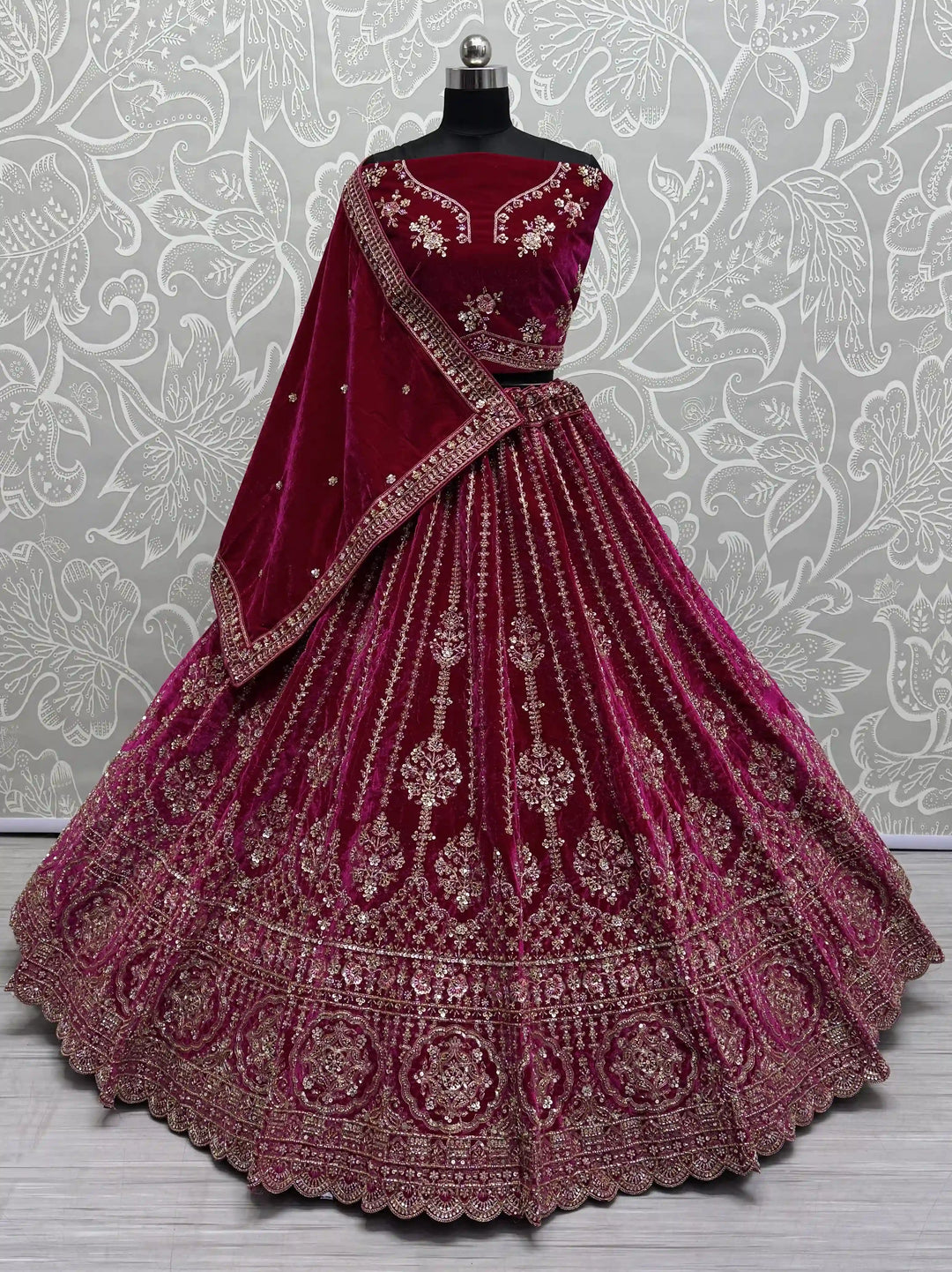 Sophisticated Formal Velvet Lehenga Choli | Inspired by Timeless Traditions and Modern Fashion Trends