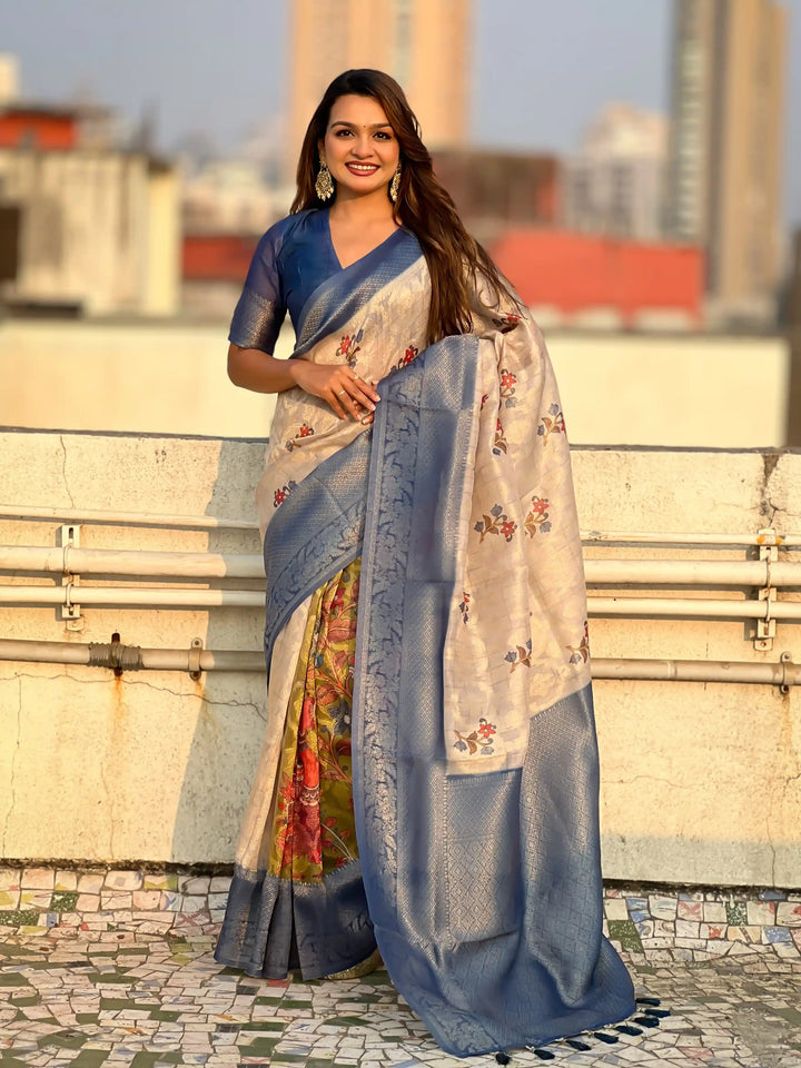 Stylish Wedding Cotton Linen Saree | Perfect for Grand Celebrations and Traditional Gatherings