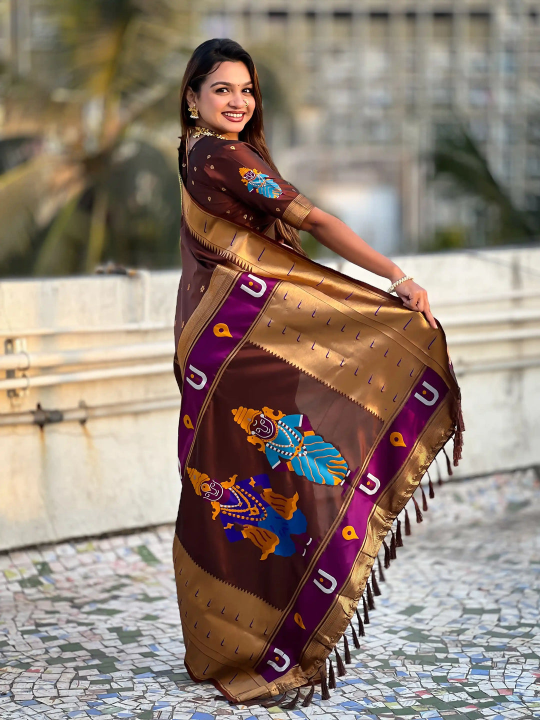 Modern Classic Soft Silk Saree | Enriched with Fine Embroidery and Graceful Aesthetic