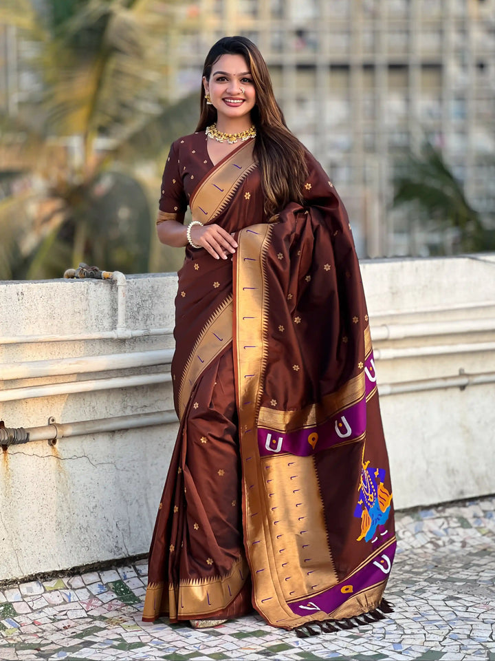 Modern Classic Soft Silk Saree | Enriched with Fine Embroidery and Graceful Aesthetic
