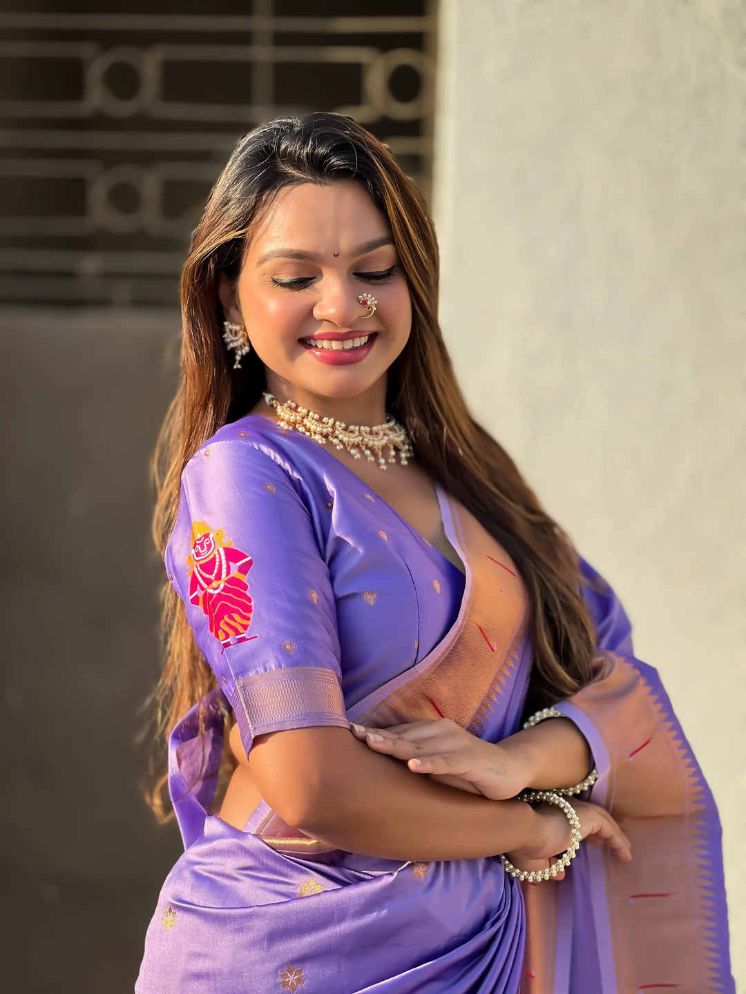 Modern Classic Soft Silk Saree | Enriched with Fine Embroidery and Graceful Aesthetic