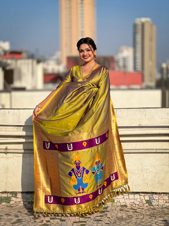 Modern Classic Soft Silk Saree | Enriched with Fine Embroidery and Graceful Aesthetic