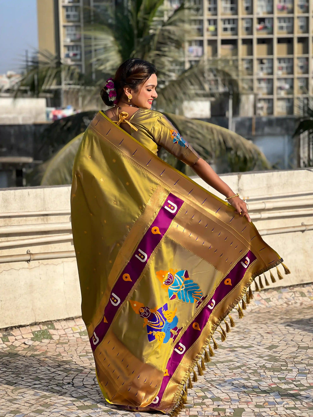 Modern Classic Soft Silk Saree | Enriched with Fine Embroidery and Graceful Aesthetic