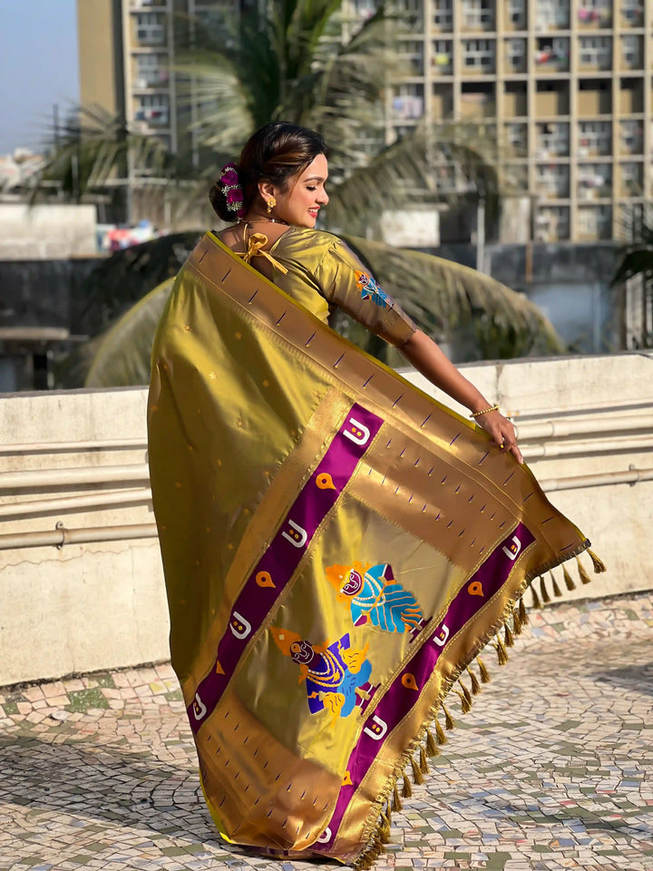 Modern Classic Soft Silk Saree | Enriched with Fine Embroidery and Graceful Aesthetic