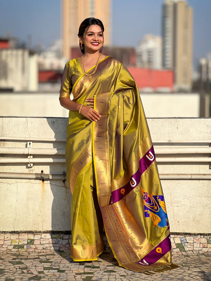 Modern Classic Soft Silk Saree | Enriched with Fine Embroidery and Graceful Aesthetic