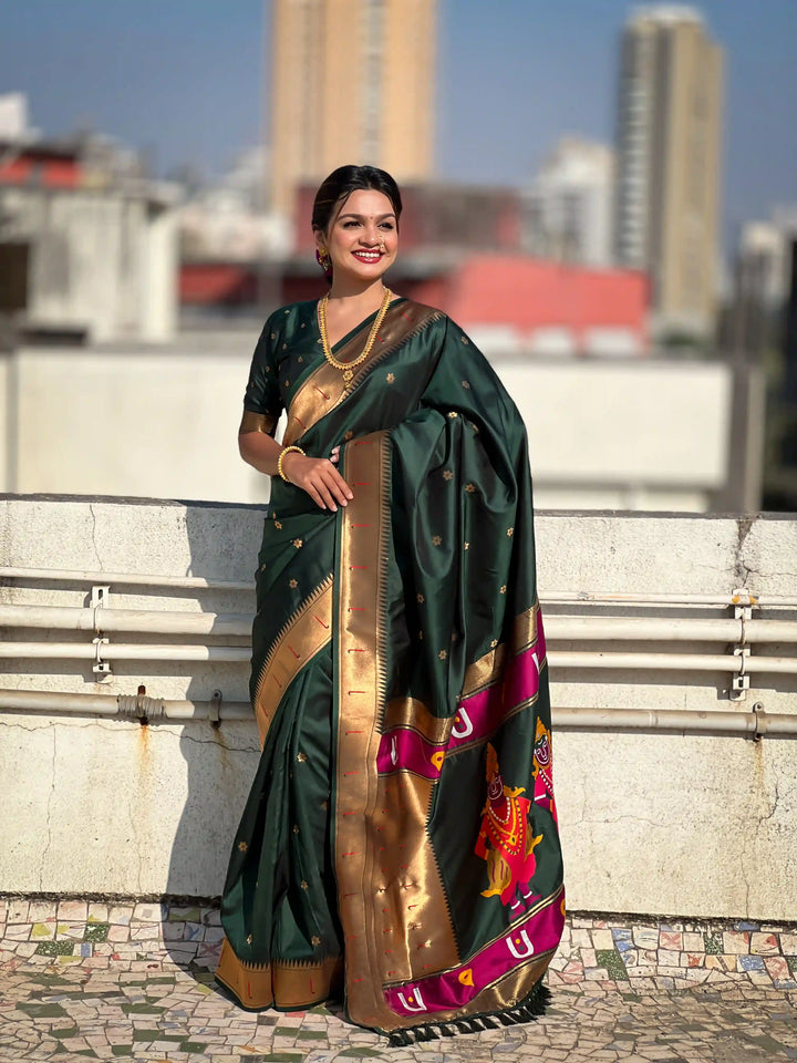 Modern Classic Soft Silk Saree | Enriched with Fine Embroidery and Graceful Aesthetic