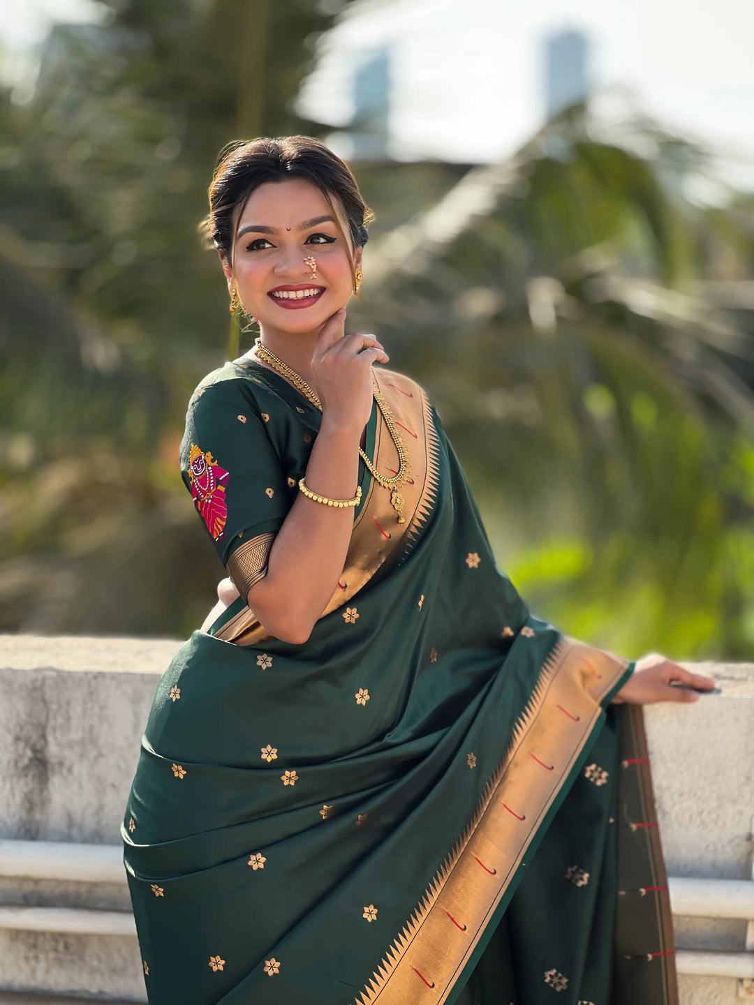 Modern Classic Soft Silk Saree | Enriched with Fine Embroidery and Graceful Aesthetic