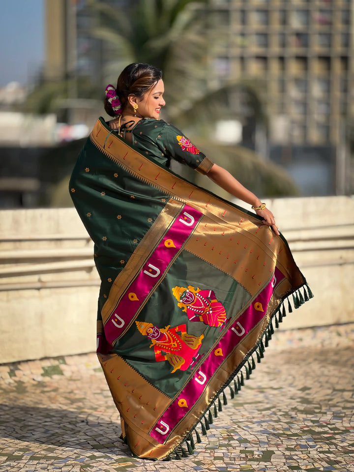 Modern Classic Soft Silk Saree | Enriched with Fine Embroidery and Graceful Aesthetic