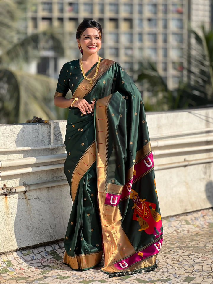 Modern Classic Soft Silk Saree | Enriched with Fine Embroidery and Graceful Aesthetic