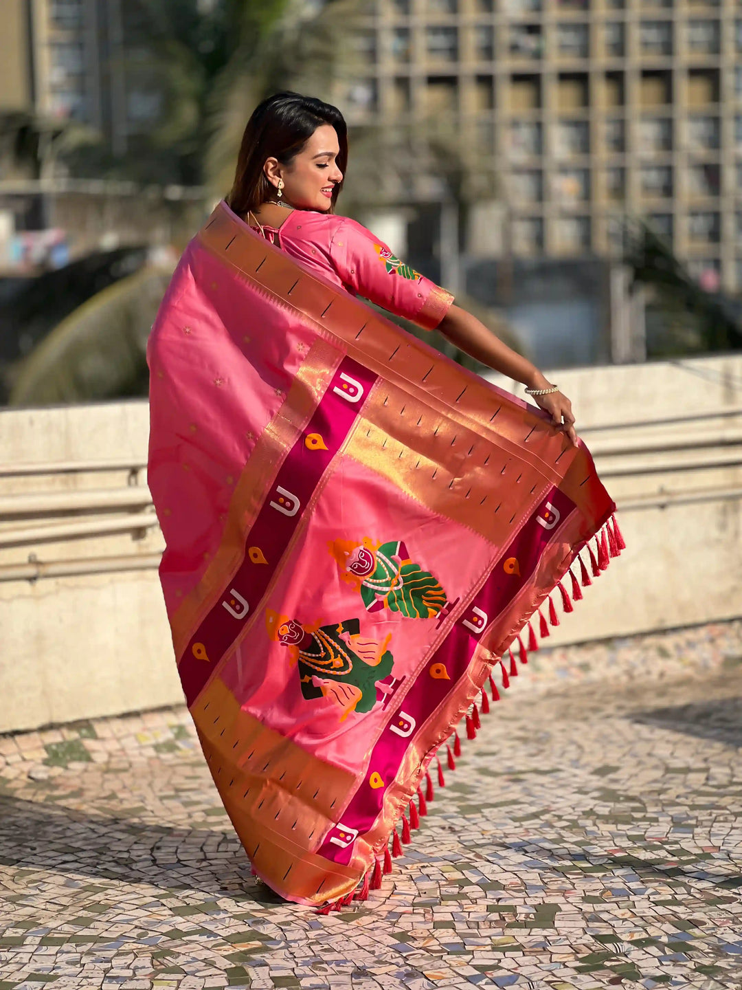 Modern Classic Soft Silk Saree | Enriched with Fine Embroidery and Graceful Aesthetic