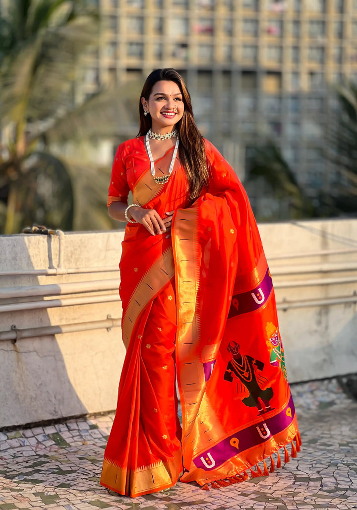 Modern Classic Soft Silk Saree | Enriched with Fine Embroidery and Graceful Aesthetic