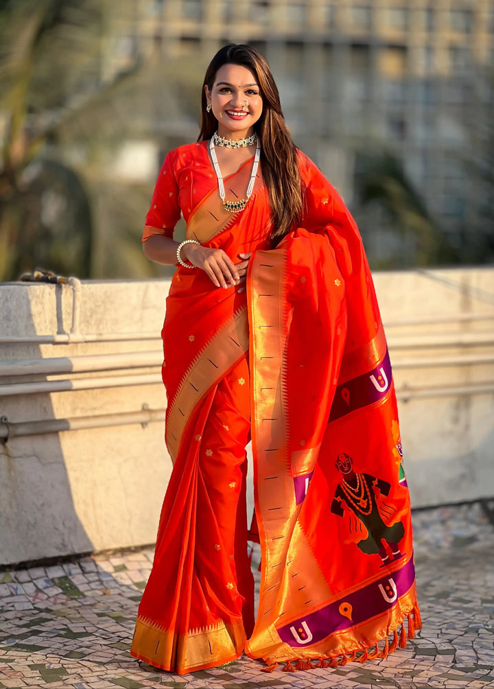 Modern Classic Soft Silk Saree | Enriched with Fine Embroidery and Graceful Aesthetic