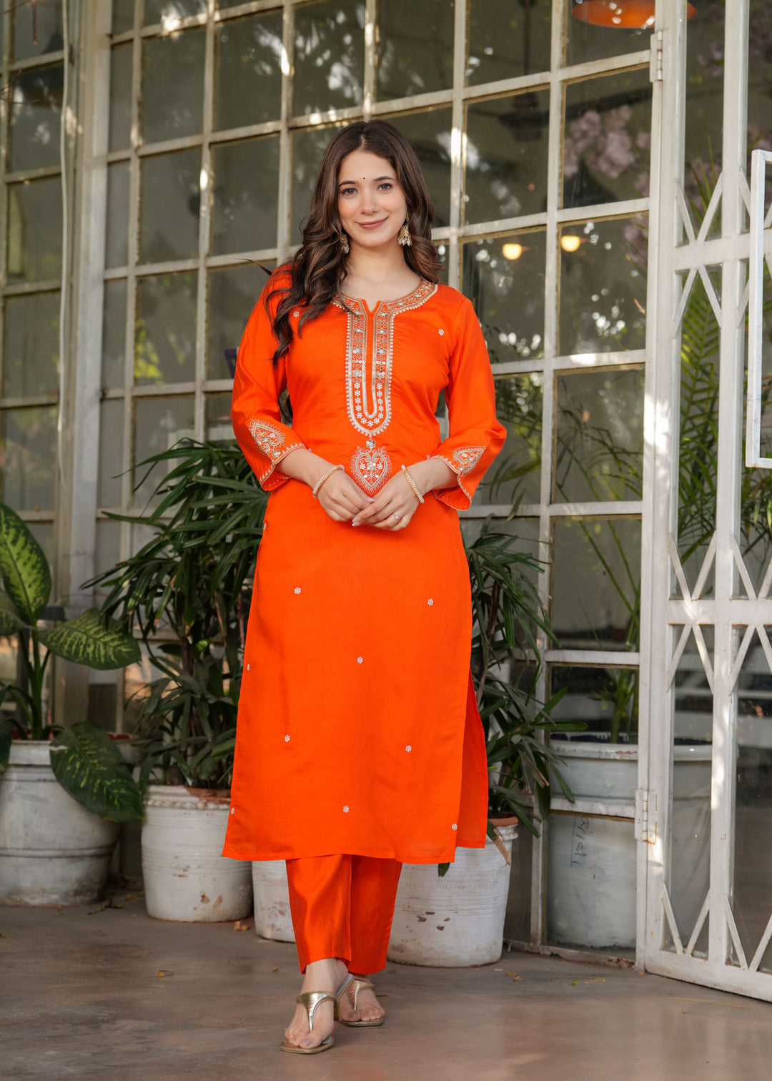 Cultural Fusion Viscose Chanderi  Salwar Kameez | Handcrafted with Intricate Details for Timeless Appeal