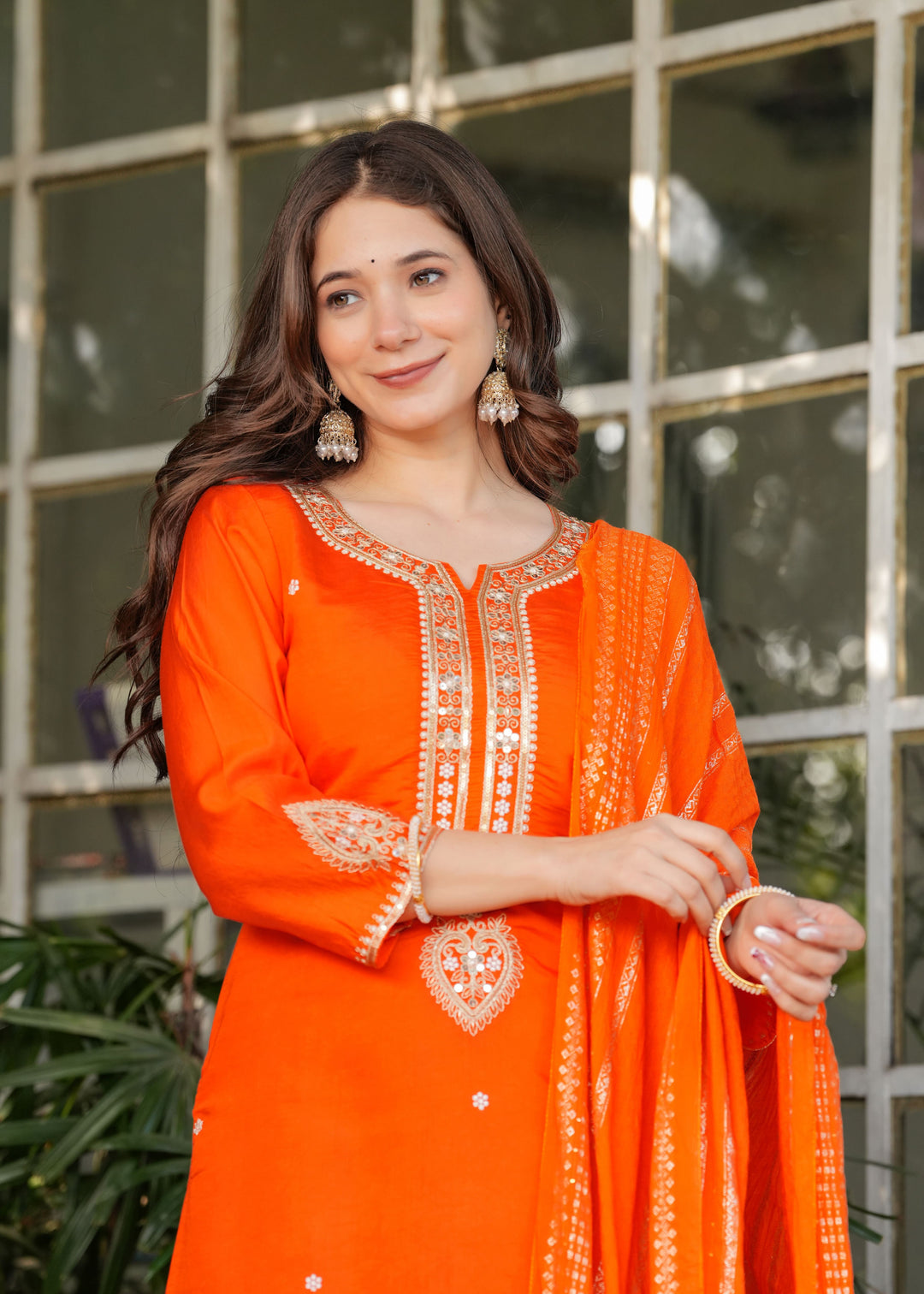 Cultural Fusion Viscose Chanderi  Salwar Kameez | Handcrafted with Intricate Details for Timeless Appeal