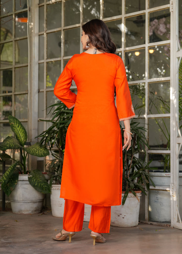 Cultural Fusion Viscose Chanderi  Salwar Kameez | Handcrafted with Intricate Details for Timeless Appeal