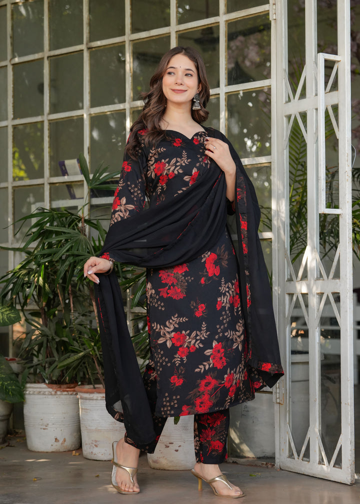 Exclusive Designer Silk Blend Black Salwar Kameez | Perfect for Grand Celebrations and Traditional Gatherings