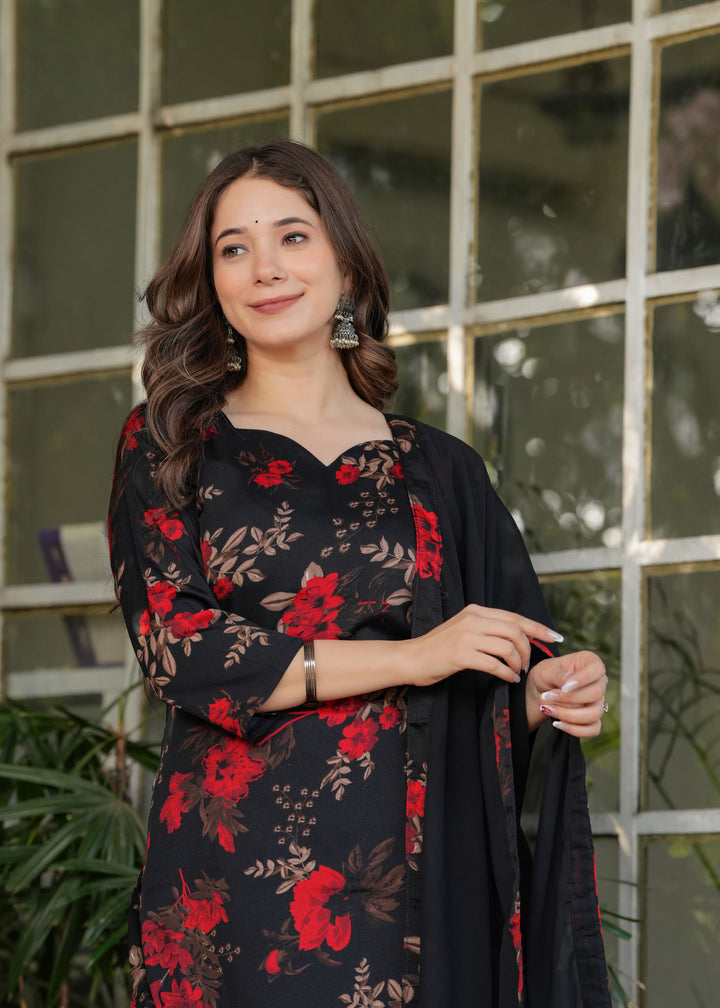 Exclusive Designer Silk Blend Black Salwar Kameez | Perfect for Grand Celebrations and Traditional Gatherings