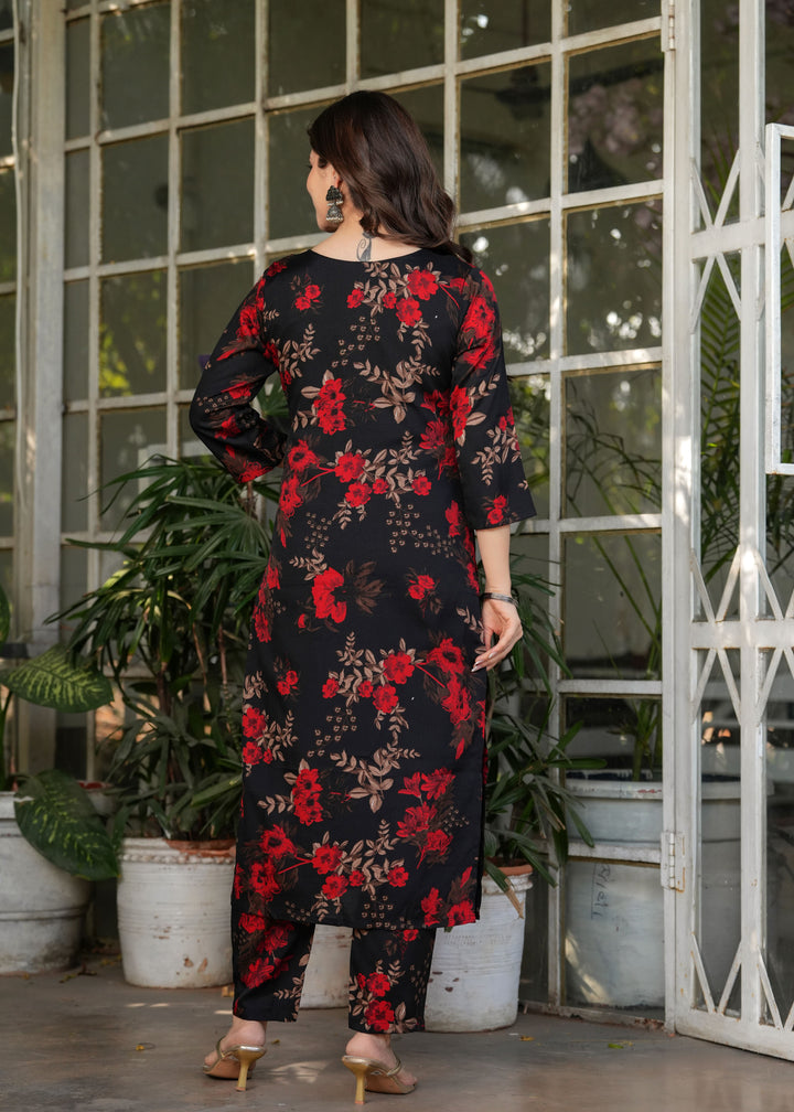 Exclusive Designer Silk Blend Black Salwar Kameez | Perfect for Grand Celebrations and Traditional Gatherings