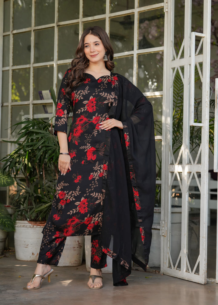 Exclusive Designer Silk Blend Black Salwar Kameez | Perfect for Grand Celebrations and Traditional Gatherings