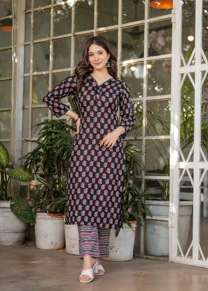 Exclusive Designer Cotton Black Salwar Kameez | Handcrafted with Intricate Details for Timeless Appeal