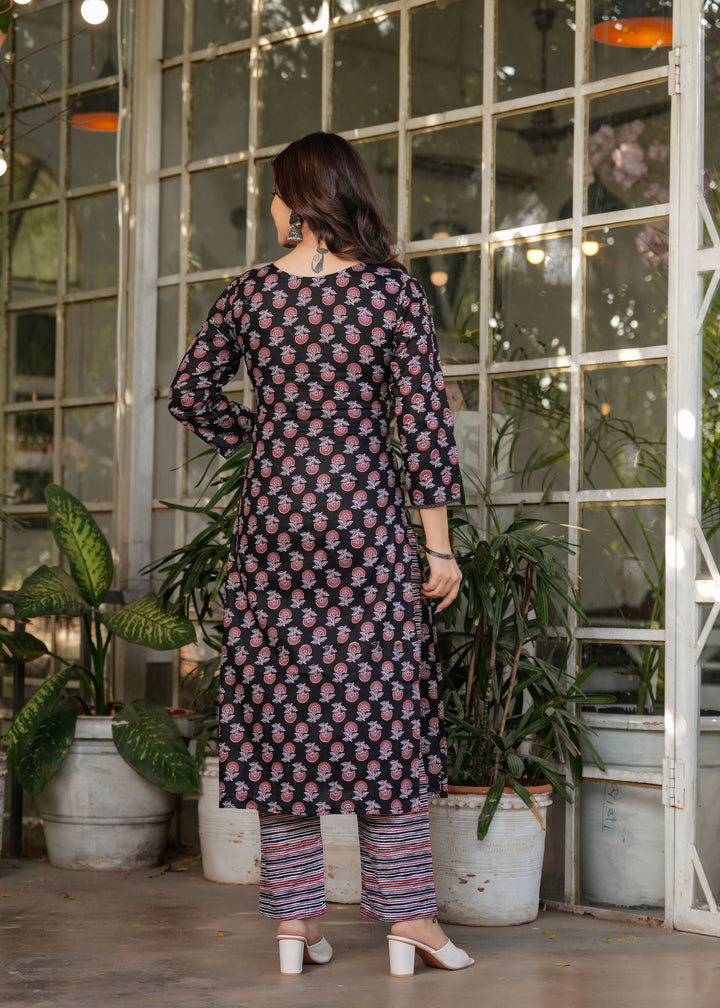 Exclusive Designer Cotton Black Salwar Kameez | Handcrafted with Intricate Details for Timeless Appeal