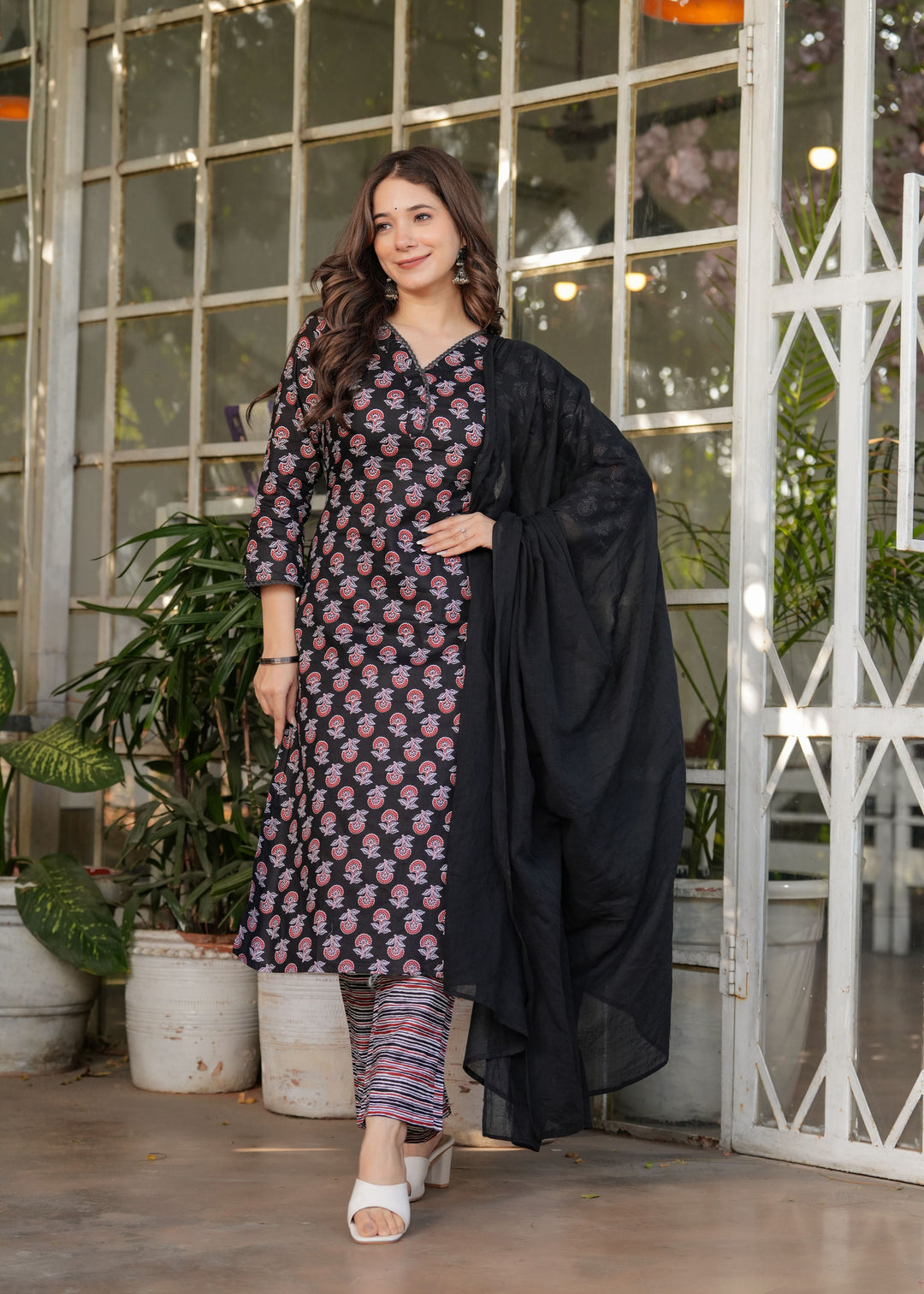 Exclusive Designer Cotton Black Salwar Kameez | Handcrafted with Intricate Details for Timeless Appeal