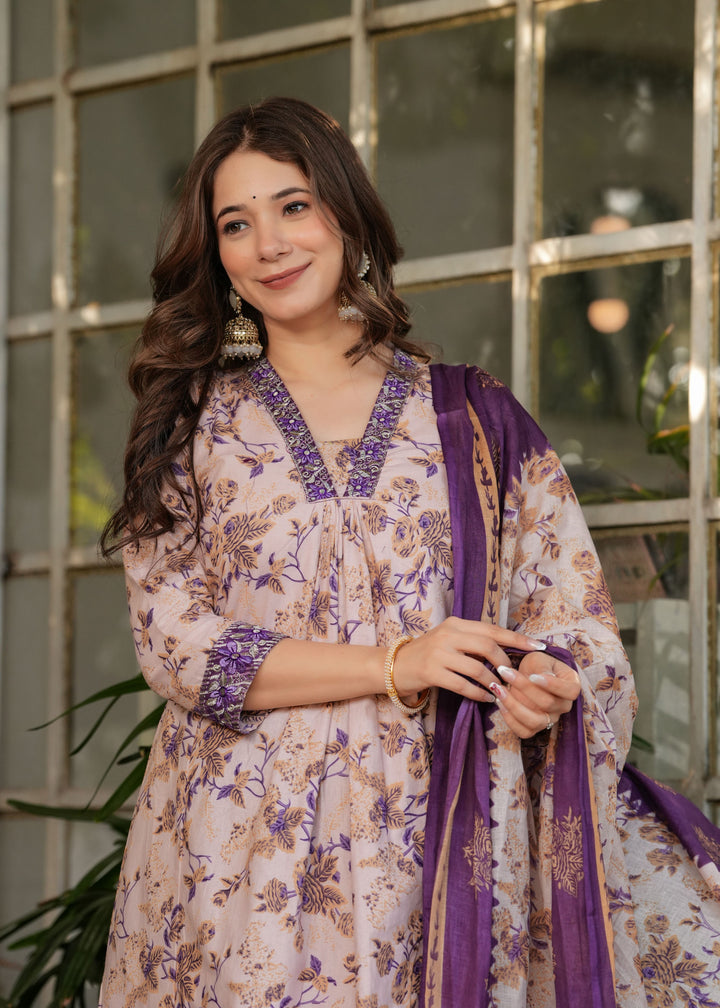 Charismatic Fashion Cotton Off White Salwar Kameez | An Ultimate Expression of Sophistication and Class
