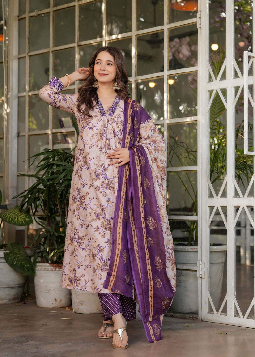 Charismatic Fashion Cotton Off White Salwar Kameez | An Ultimate Expression of Sophistication and Class